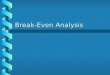Break-Even Analysis (2)