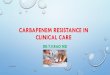 Carbapenem resistance in   clinical care