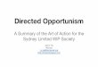 Directed Opportunism: A summary of The Art of Action for the Sydney Limited WIP Society