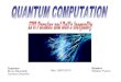 Quantum computation: EPR Paradox and Bell's Inequality