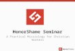 HonorShame Seminar for Christian Ministry