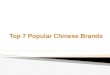 Top 7 popular Chinese brands