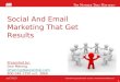 Social and email marketing