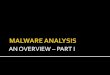Malware Analysis' by PP Singh