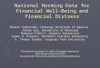 National Norming Data for Financial Well-Being and Financial 
