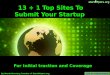 13 + 1 Top Sites To Submit Startup For Initial Traction and Coverage