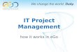 IT Project management in eGo