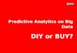 Predictive Analytics on Big Data. DIY or BUY?