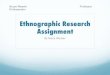 Ethnographic research project
