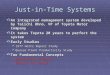 Just in-time systems