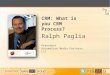 Ralph Paglia "CRM: What is Your CRM Process?"