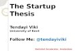 The Startup Thesis with the Lean Canvas