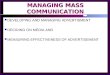 Managing Mass Communication - Advertising