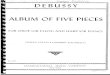 Debussy Album of 5 Pices (Piano)