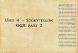 Unit 4 – Storytelling