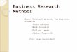 BRM - Chp 4 - Deciding on the Research Approach and Choosing a Research Strategy