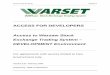 WARset Access to Developers