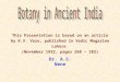 Botany of Ancient India