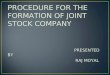procedure for formation of joint stock company