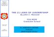 21 laws of leadership