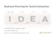 Business Planning for Social Enterprises