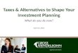 Taxes and Alternatives to Shape Your Investment Planning