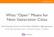 What "Open" Means for Next Generation Cities