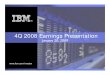 Fourth Quarter 2008 Earnings from IBM