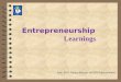 Entrepreneurseship learnings