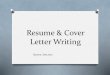 Resume letter writing