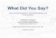 What did you say? A tutorial on intercultural communication