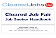 Cleared Job Fair Job Seeker's Handbook June 17, Tysons Corner, Virginia