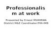 Professionalism at workplace by Ernest MUHIRWA