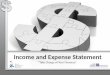 Income and Expense Statement Presentation