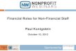 Financial Roles for Non-Financial Staff
