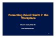 Reduce Absenteeism By Promoting Good Health Habits In the Workplace