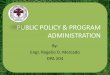 Public Policy & Program Administration