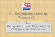 E-entrepreneurship in Engineering and Management Colleges and Universities