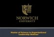 Norwich University- Master of Science in Organizational Leadership Webinar