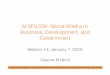 MSFS 556: Introduction to Social Media in Business, Development & Government