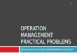 Operation management problems