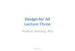 Design for all. Lecture 3