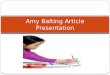 Amy Balting power point presentation