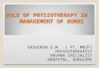 Role of Physiotherapy in Management of Burns-hsh