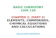 Chap 2 - Part 2 - Elements, Compounds, Chemical Equations and Calculations