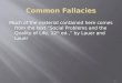Fallacies (A few common ones)