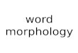 Word morphology FCA