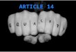 Article 14 Constituition