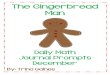 Math Journal Prompts Gingerbread Man