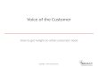 Voice of the customer training